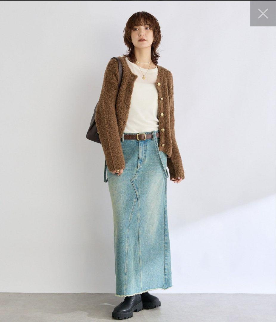 *新品*　リヴドロワ　【MONN.:.(モン)】ルーズデニムスカート