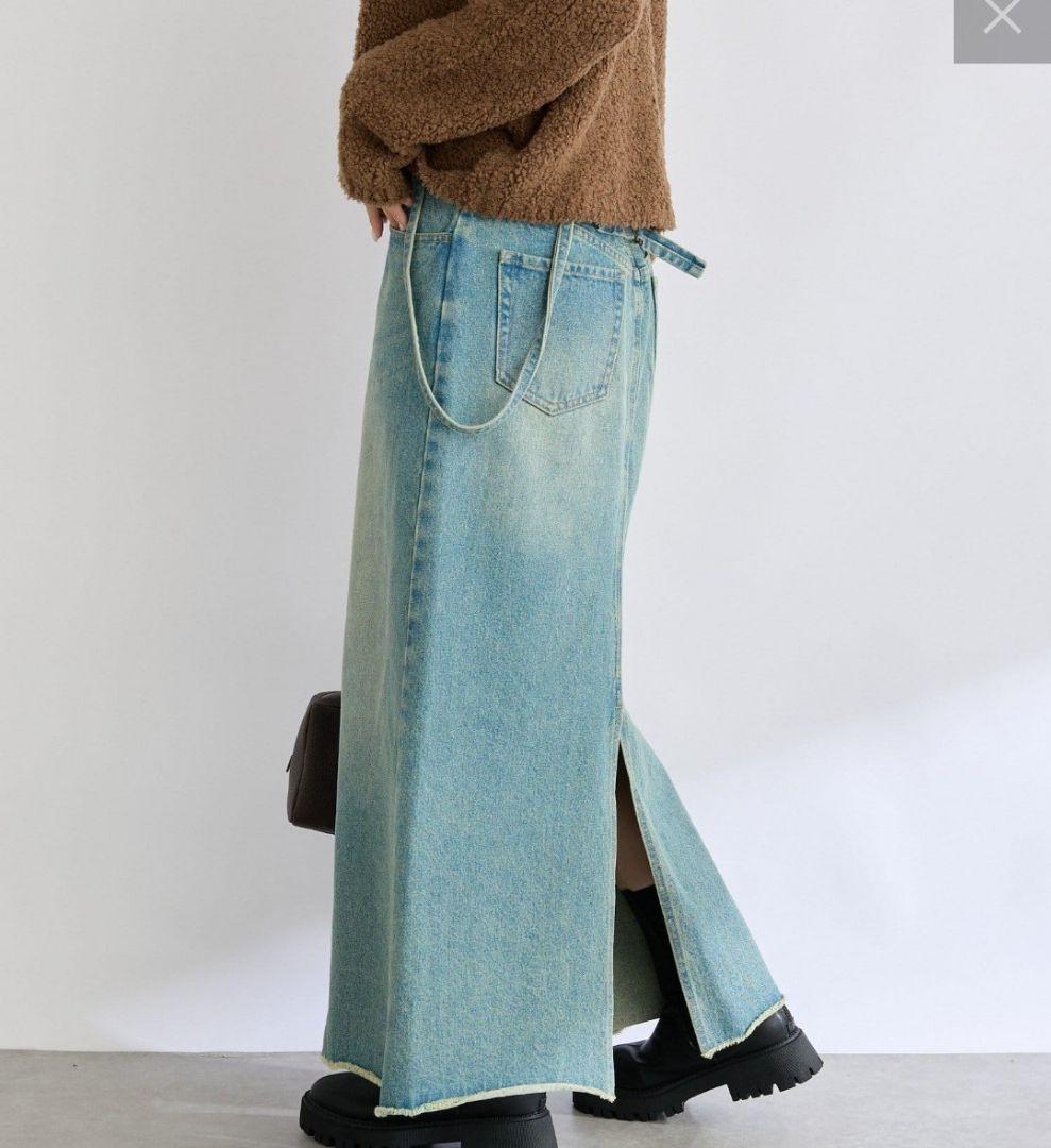 *新品*　リヴドロワ　【MONN.:.(モン)】ルーズデニムスカート