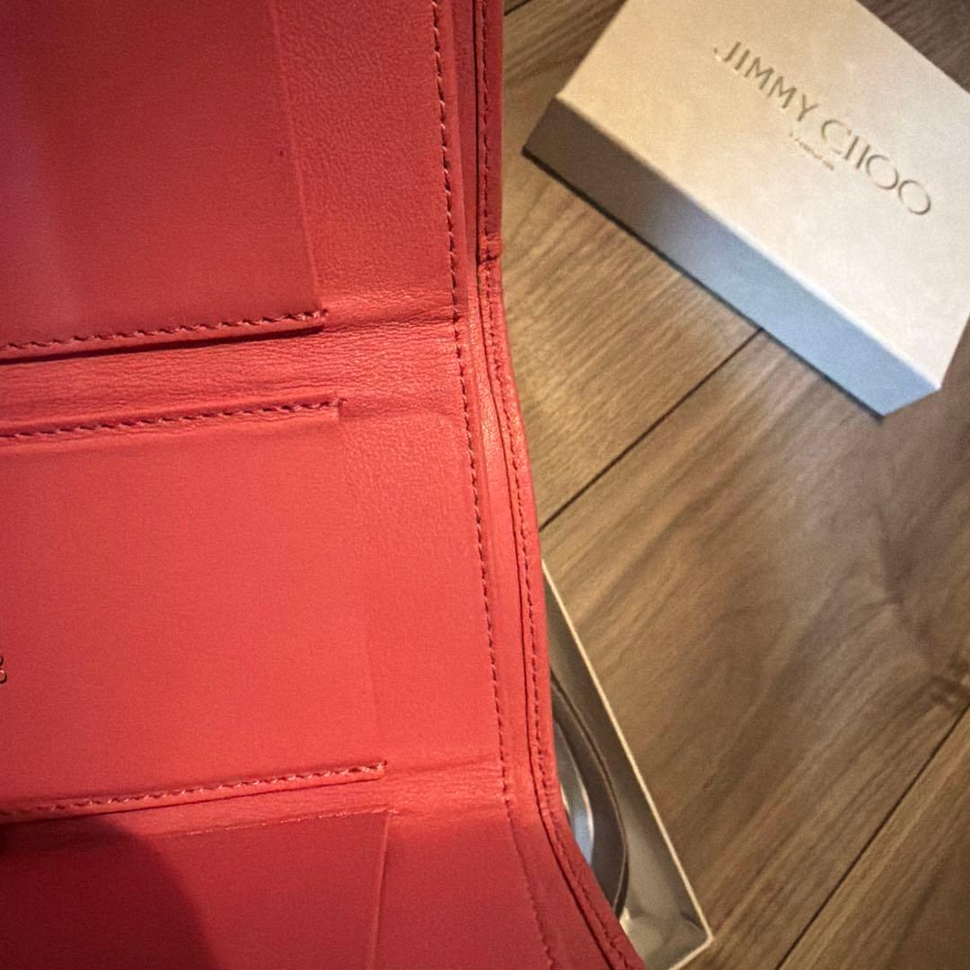 JIMMY CHOO ピンク 三つ折り財布