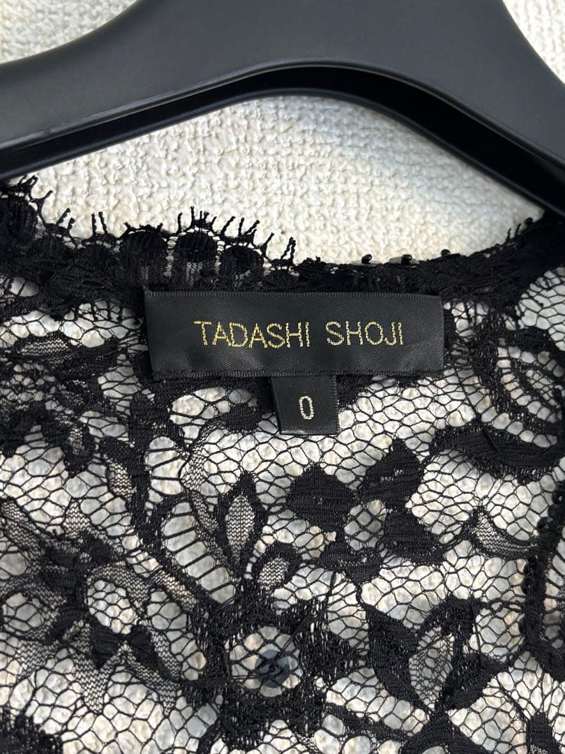 【TADASHI SHOJI 】レースボレロ　ブラック　スパンコール