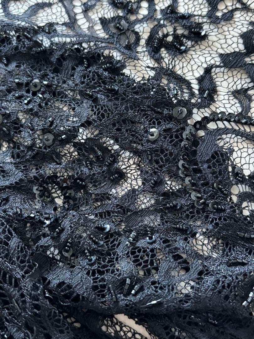 【TADASHI SHOJI 】レースボレロ　ブラック　スパンコール