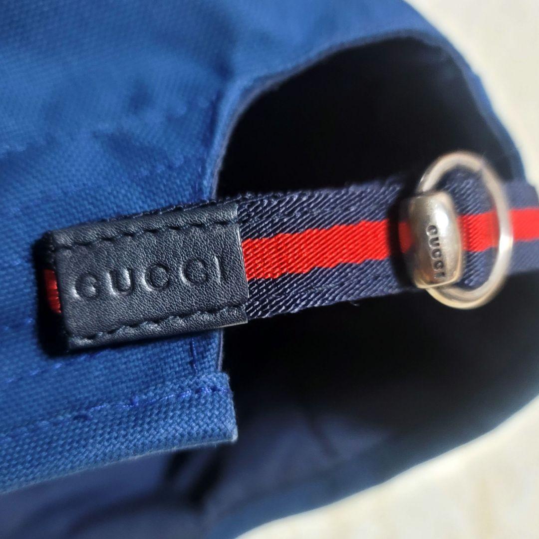 【美品レア】GUCCI ワークキャップ ネイビー スタッズ スター シェリー