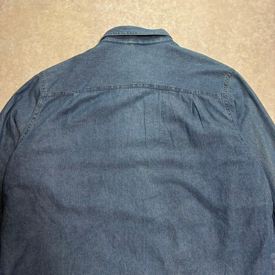 極美品 XL ウールリッチ中綿デニムシャツ 裏フリース ブラックウォッチ 90s
