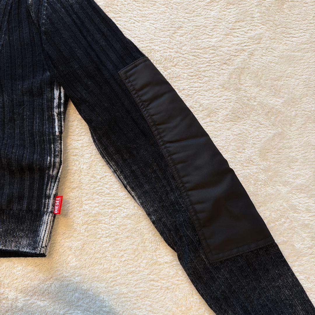 DIESEL ブラック クロップドカーディガン