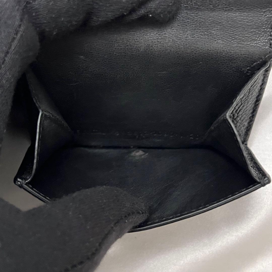 ◇極美品◇バレンシアガ　エブリデイ　コンパクト三つ折り財布　レザー　ブラック