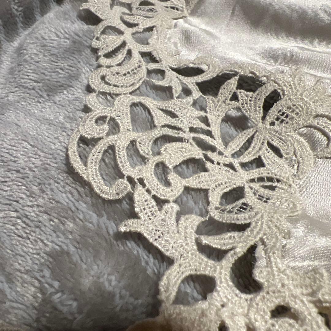 ラペルラ La Perla オフホワイト マクラメトリム シルクスリップ