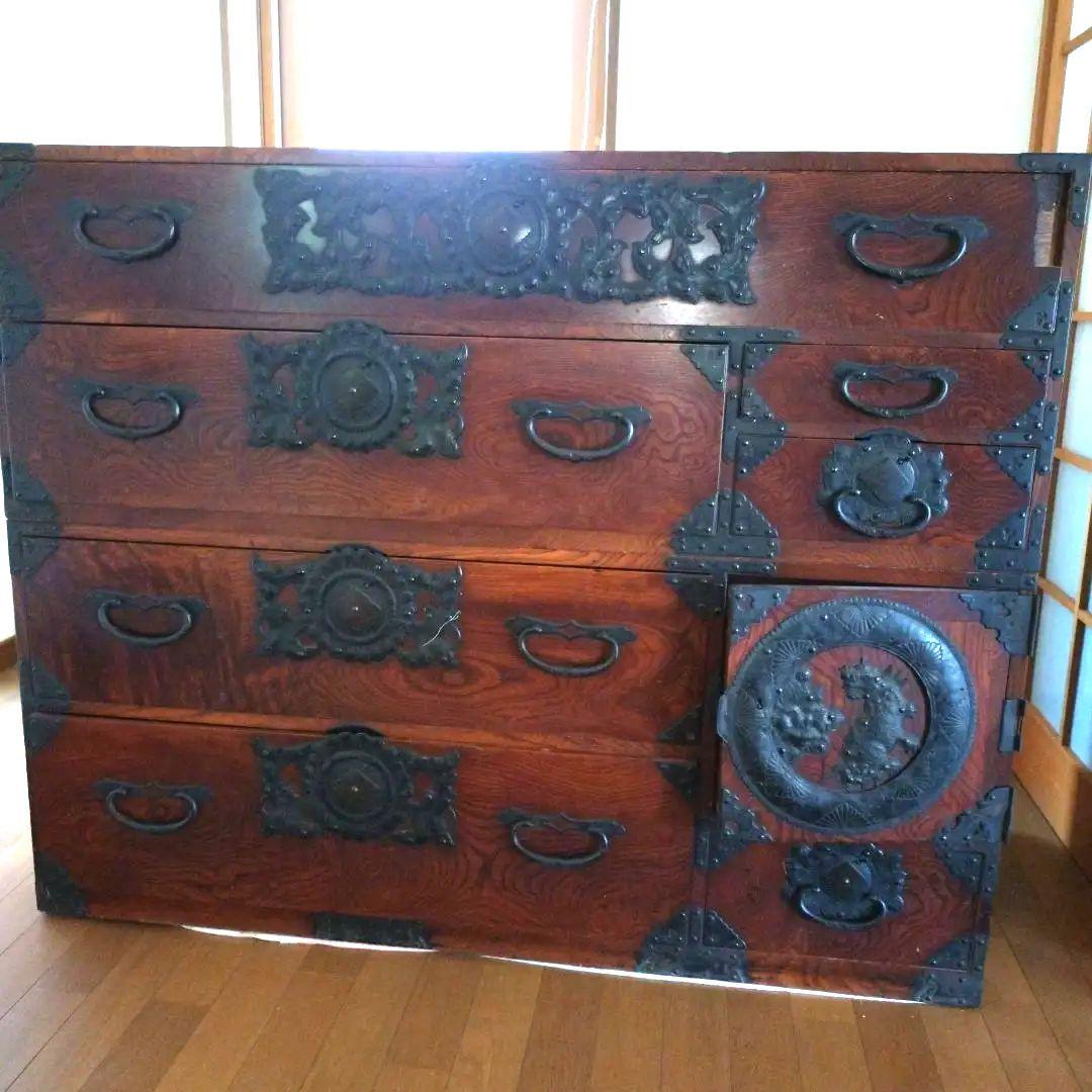 70年以上前！　岩谷堂箪笥　4段10杯　121×98×60　昭和レトロ　骨董品