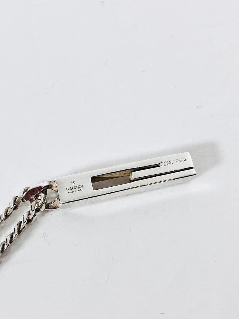 【超美品】GUCCI カットアウトG ネックレス 男女兼用 シルバー925