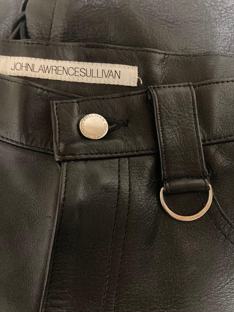23AW ジョンローレンスサリバン Leather lace-up pants