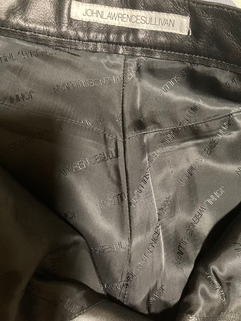 23AW ジョンローレンスサリバン Leather lace-up pants