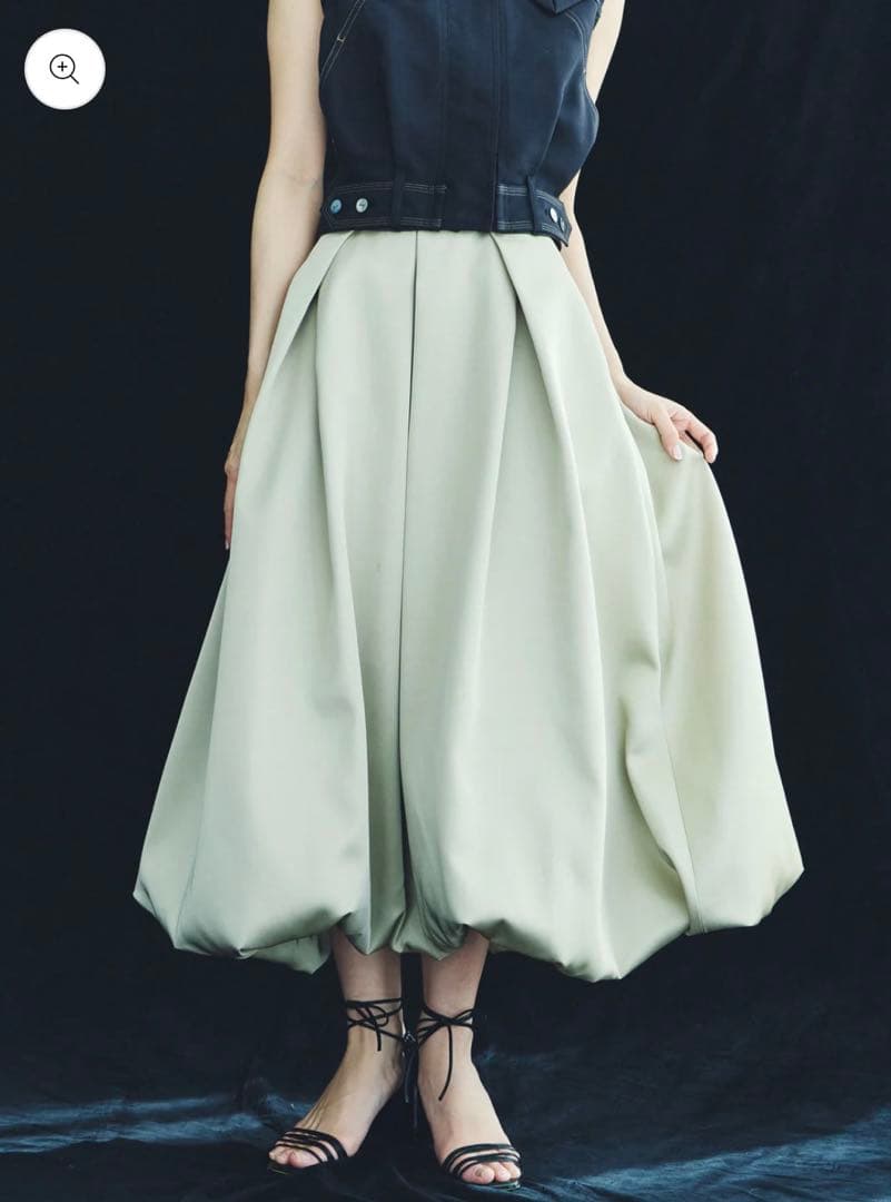 【新品タグ付き】Arc Tuck Balloon Skirt Bronze S