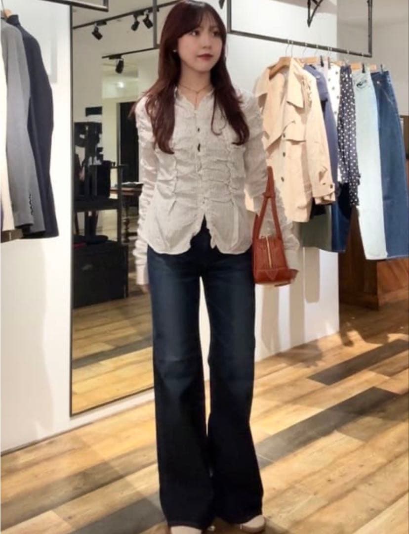 moussy ADVANCED LONG LEG フレア　ダークブルー　25