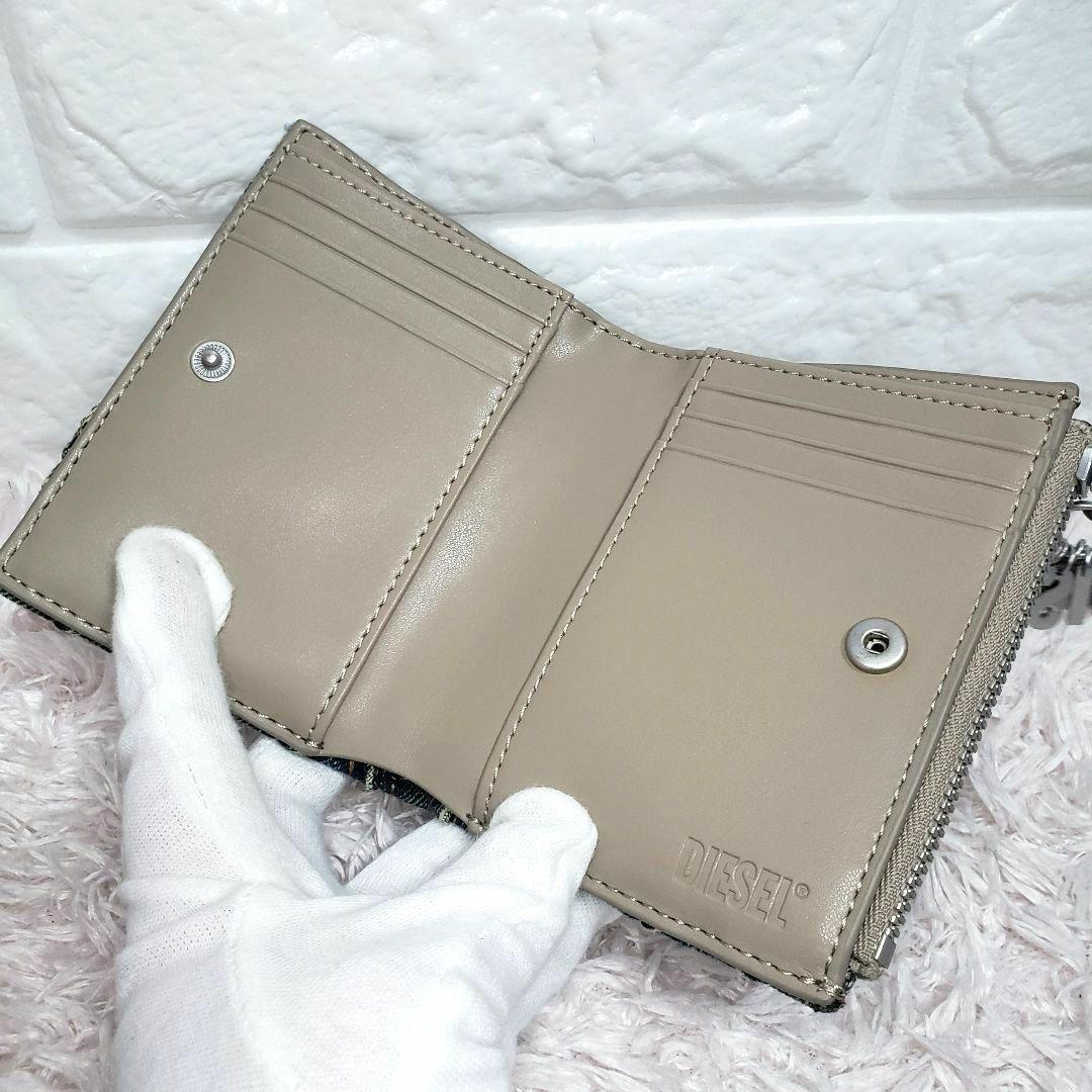 ディーゼル DIESEL ヴィンテージデニム折り財布 ビジューチャーム極美品