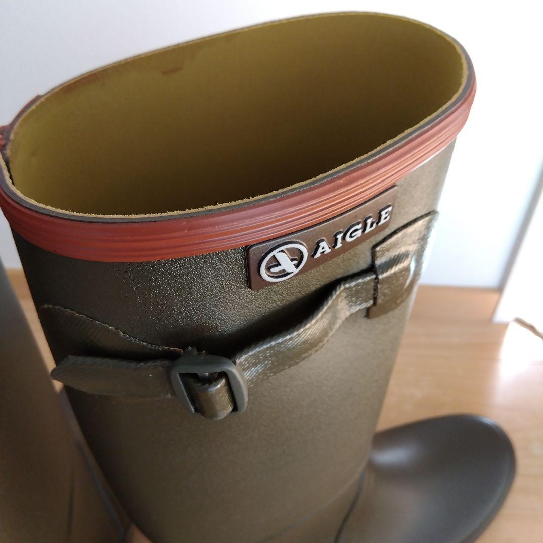 AIGLE オリーブ ロングブーツ 38