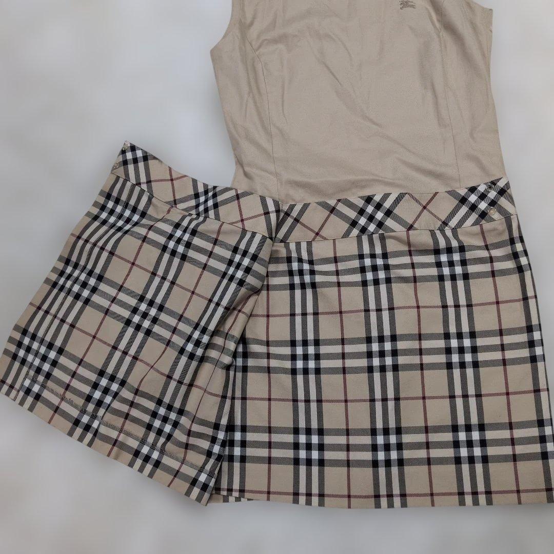 BURBERRY BLUE LABEL ノバチェックドッキングワンピース　 38