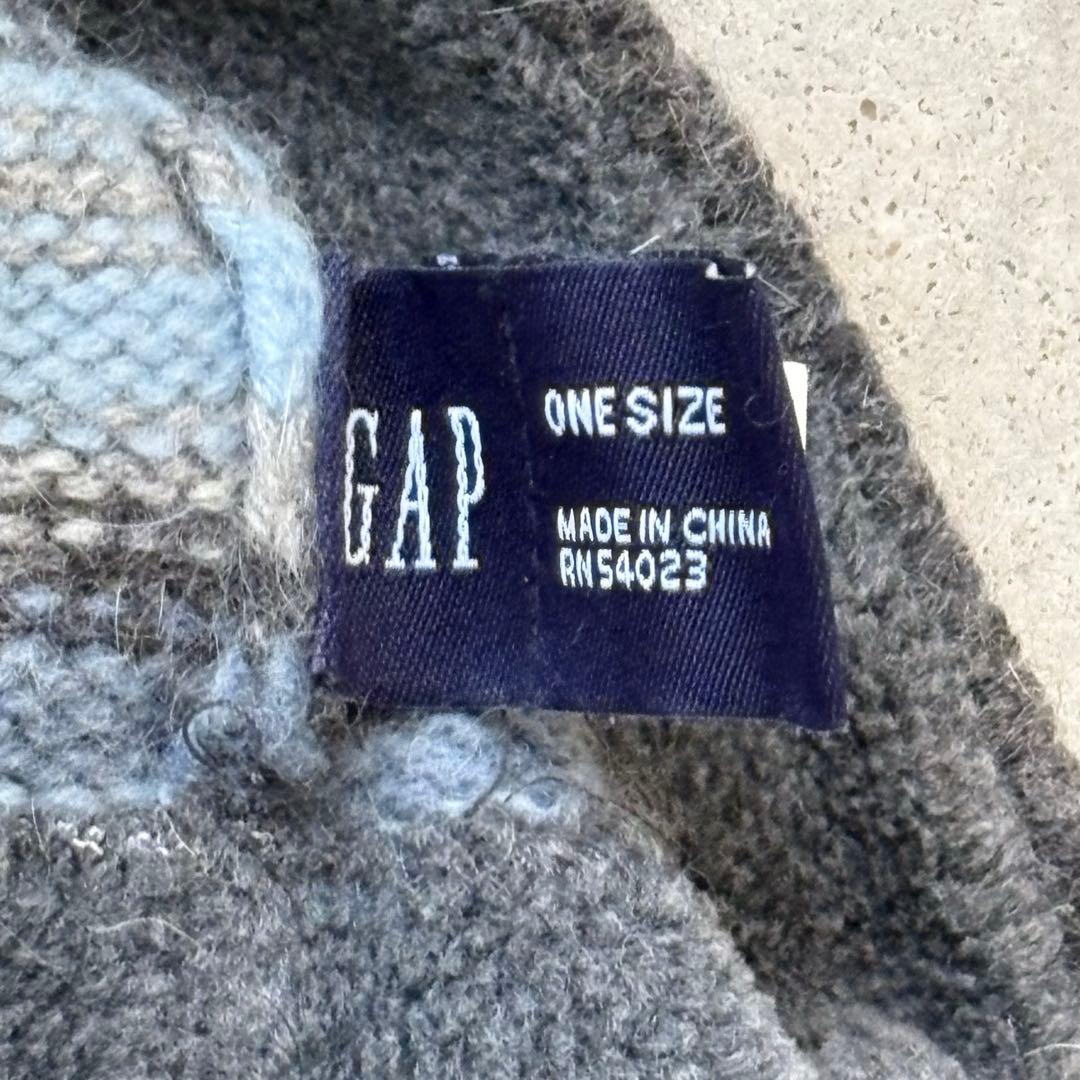 90s OLD GAP マルチボーダー ビーニー ニット帽 y2k