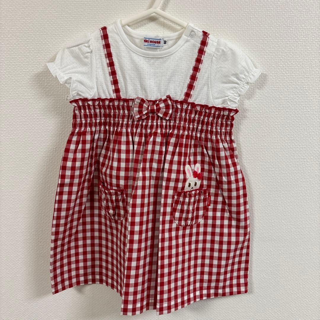 新品未使用タグ付きミキハウス MIKIHOUSE ワンピース 90cm うさこ