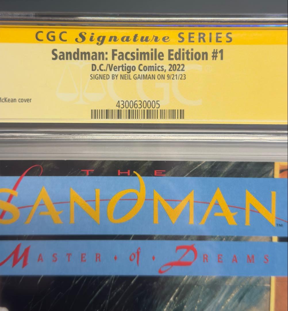 SANDMAN ニール・ゲイマン直筆サイン入り『サンドマン #1』