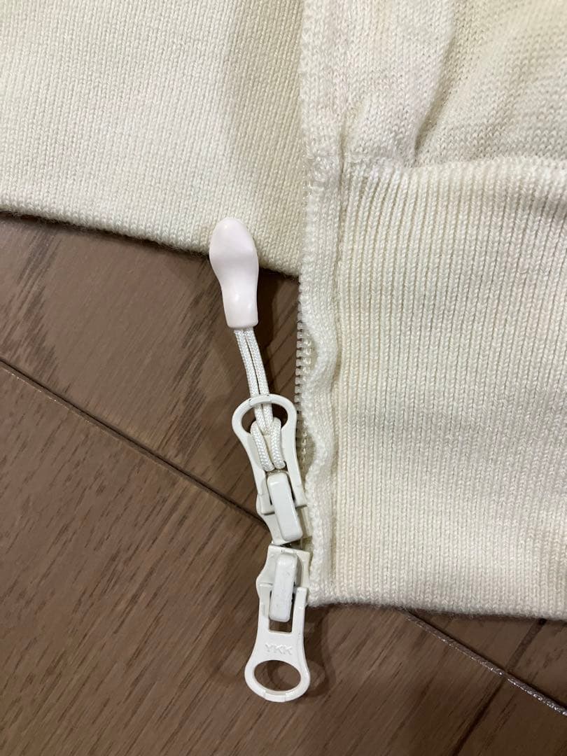 【ファウラ】BEAMS GOLF ZIPアップセーター アイボリー