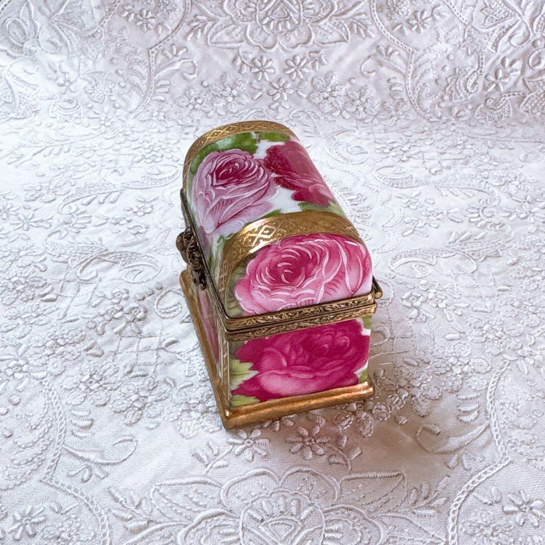 フランス製ピルケース ❤︎ リモージュ 薔薇 ピルボックス