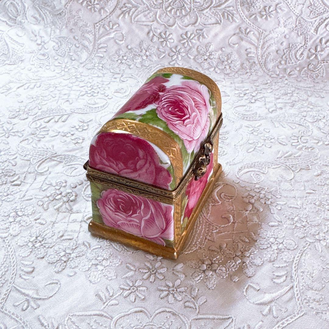 フランス製ピルケース ❤︎ リモージュ 薔薇 ピルボックス