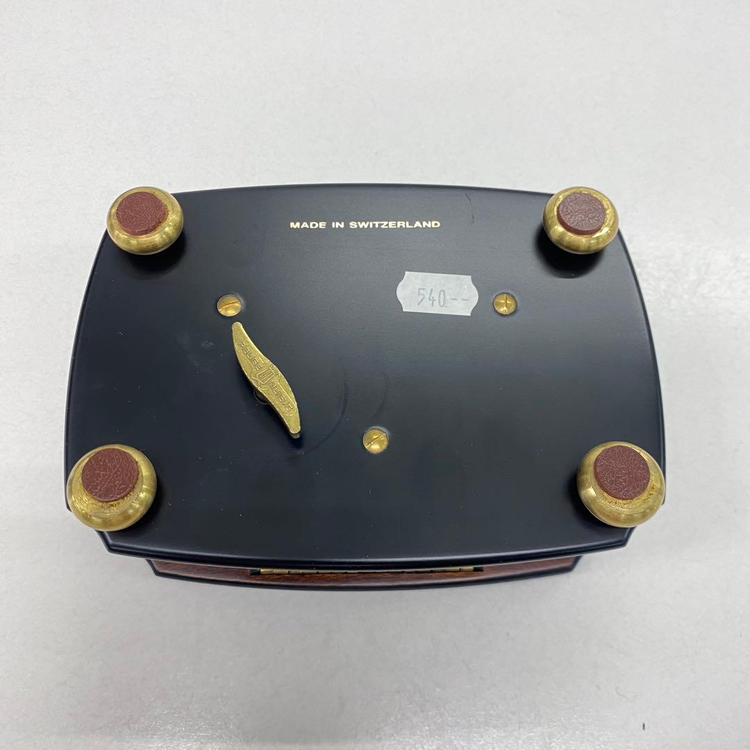 ♦︎1049 スイス製 REUGE MUSIC クルミ無垢材 象嵌細工ボックス