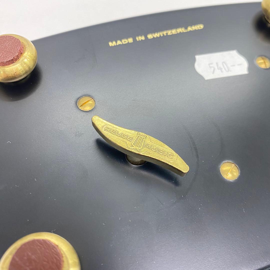 ♦︎1049 スイス製 REUGE MUSIC クルミ無垢材 象嵌細工ボックス