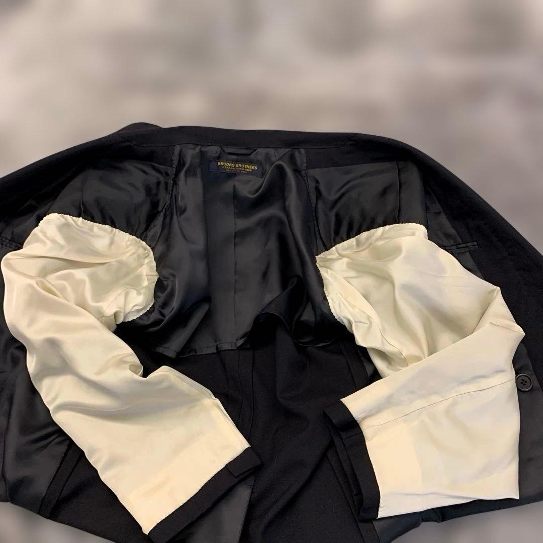 極美品　ブルックスブラザーズ 紺ダブルジャケット ロゴ刻印金ボタン