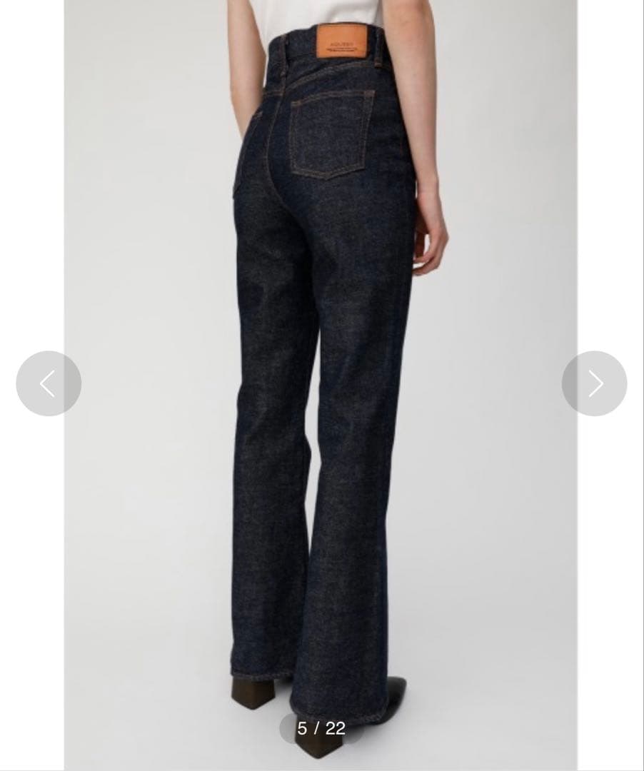 極美品 MOUSSY MVS FLARE 23インチ＊フレアデニム＊インディゴ