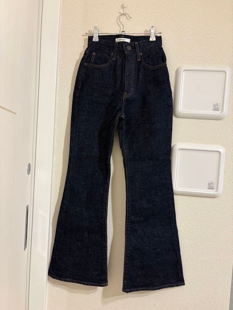 極美品 MOUSSY MVS FLARE 23インチ＊フレアデニム＊インディゴ