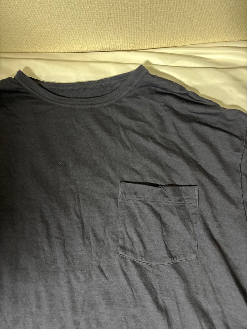 SNBYA.H/GARMENT DYED WOOL TEE/ポケットTシャツ/L