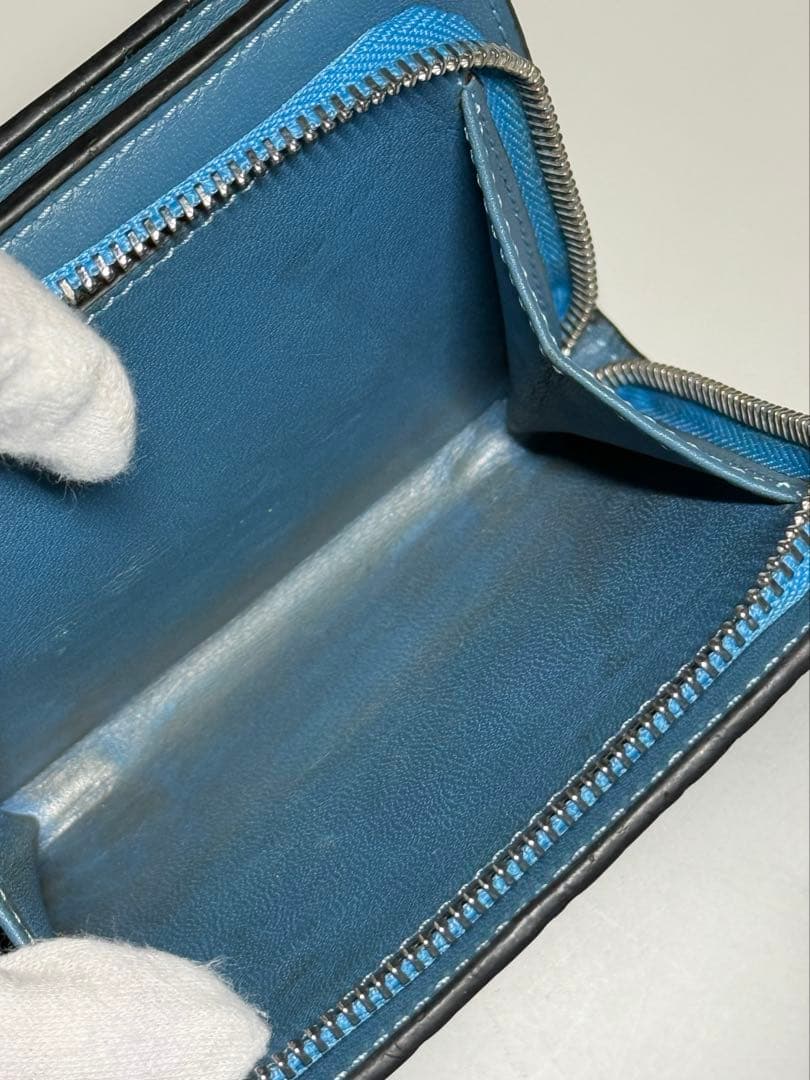 ロエベ　二つ折り財布　ウォレット　SKYBLUE