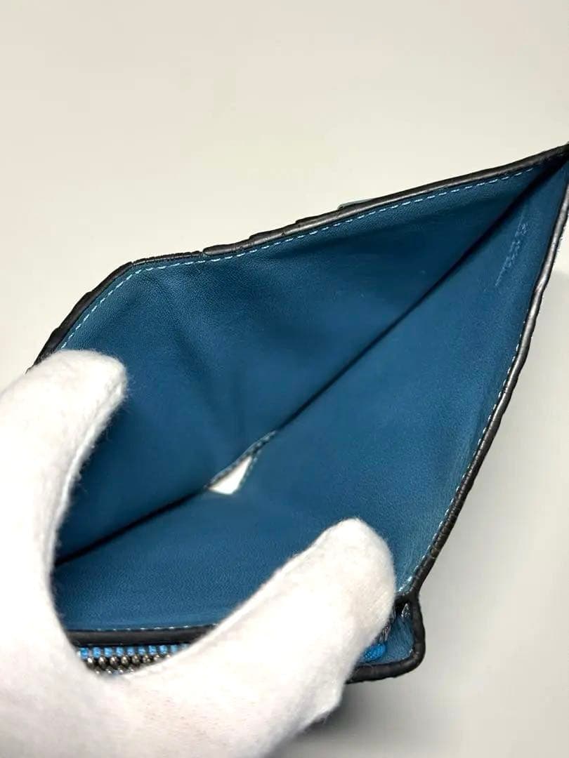 ロエベ　二つ折り財布　ウォレット　SKYBLUE