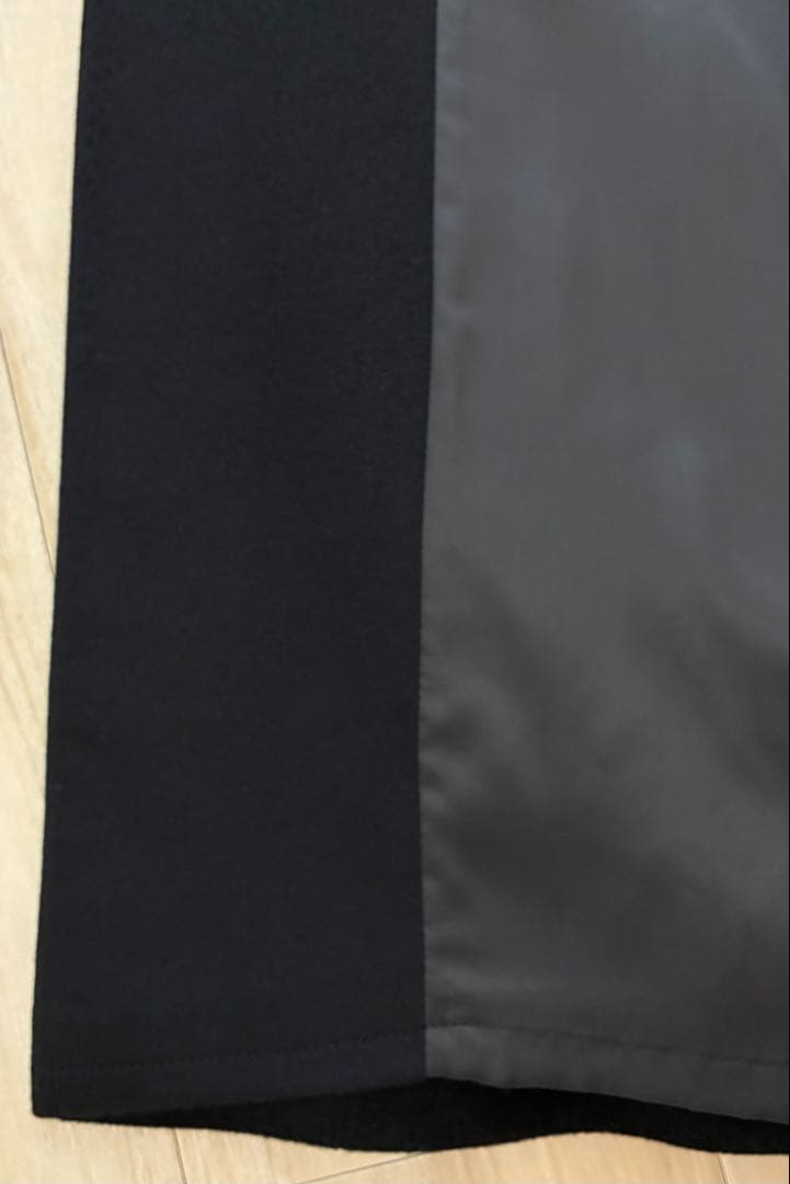 極美品Ｌカシミヤ100%黒ロングコート着丈118cm 冠婚葬祭フォーマル 高品質