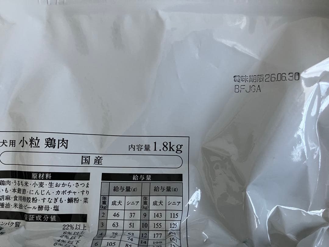 ドッグフード工房　小粒　 馬肉・鶏肉 1.8kg×2 合計3.6kg