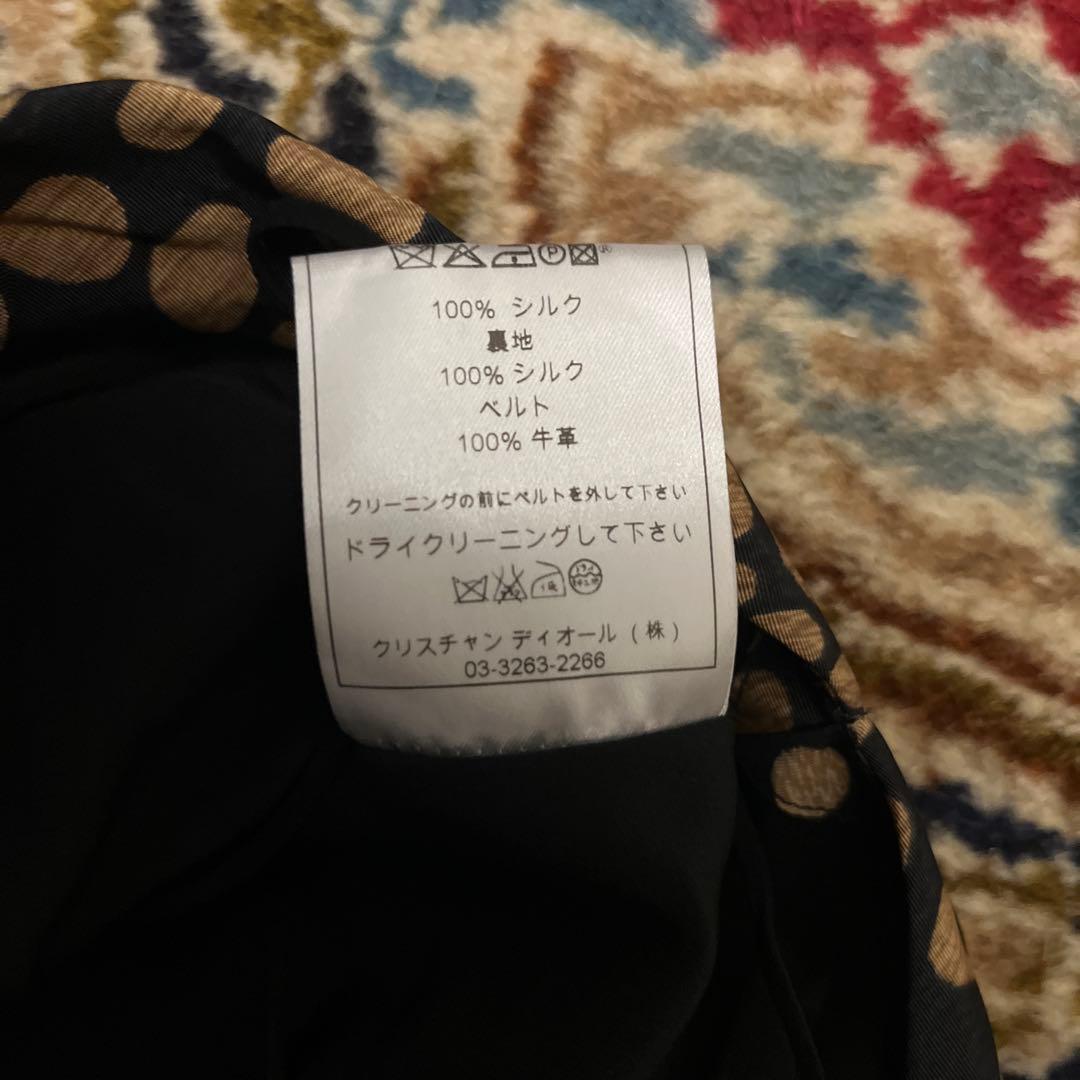 Christian Dior ドット模様 ノースリーブ ドレス