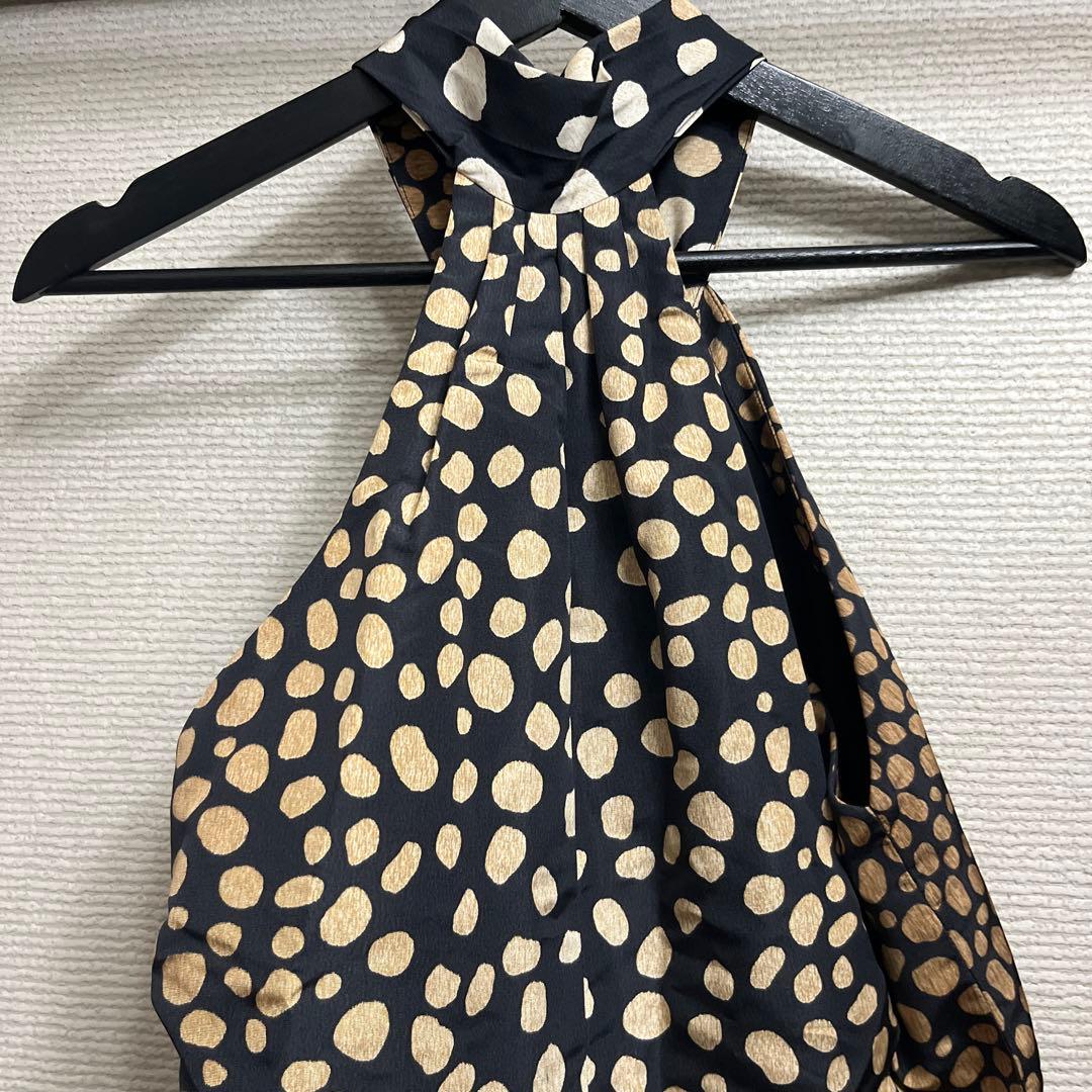 Christian Dior ドット模様 ノースリーブ ドレス
