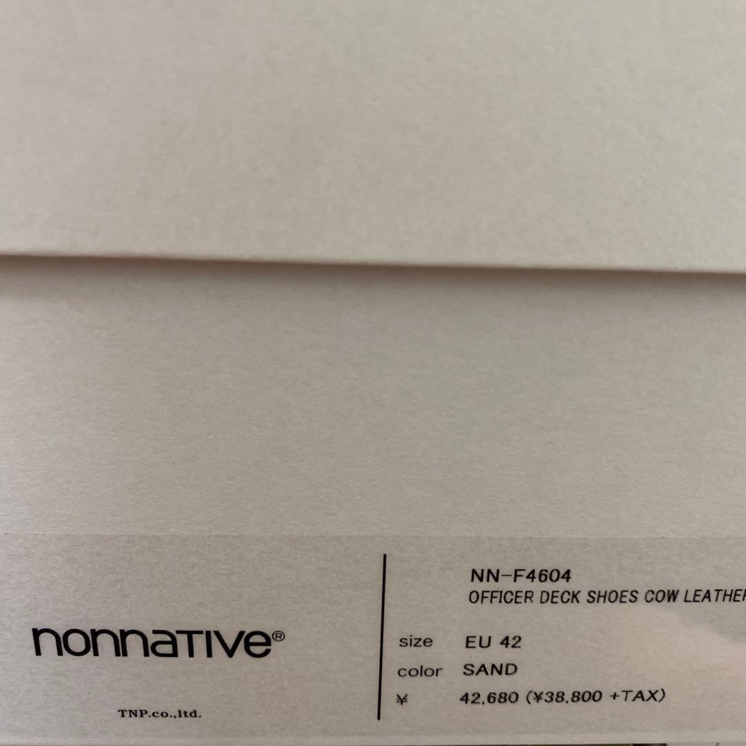 靴 nonnative OFFICER DECK SHOES COW LEATHER