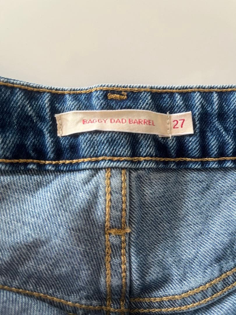 リーバイス×スローブイエナ　バギーダッドバレルデニムパンツ　ブルー　ジーンズ27