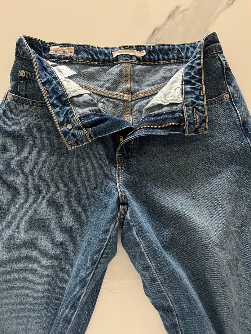 リーバイス×スローブイエナ　バギーダッドバレルデニムパンツ　ブルー　ジーンズ27