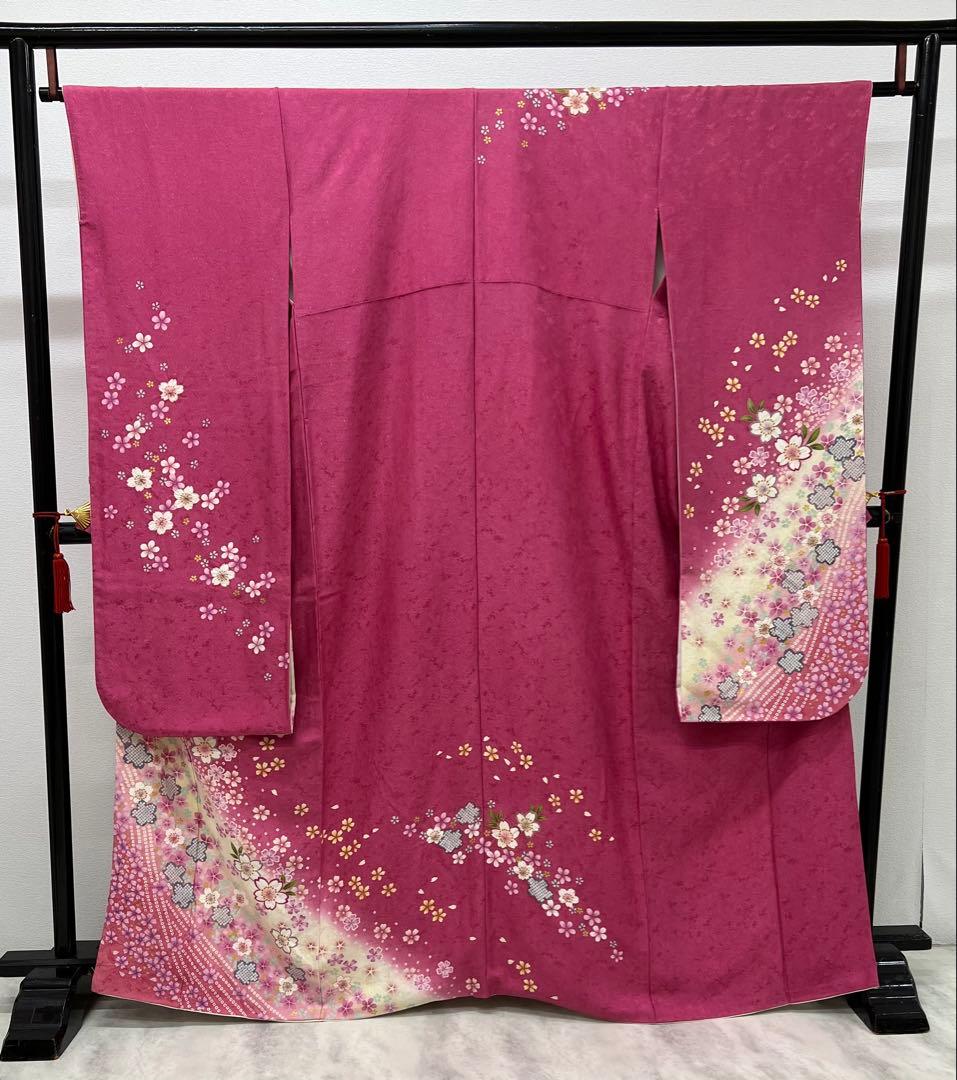振り袖　フルセット　長襦袢付　金彩加工　刺繍入り　成人式　結婚式　777