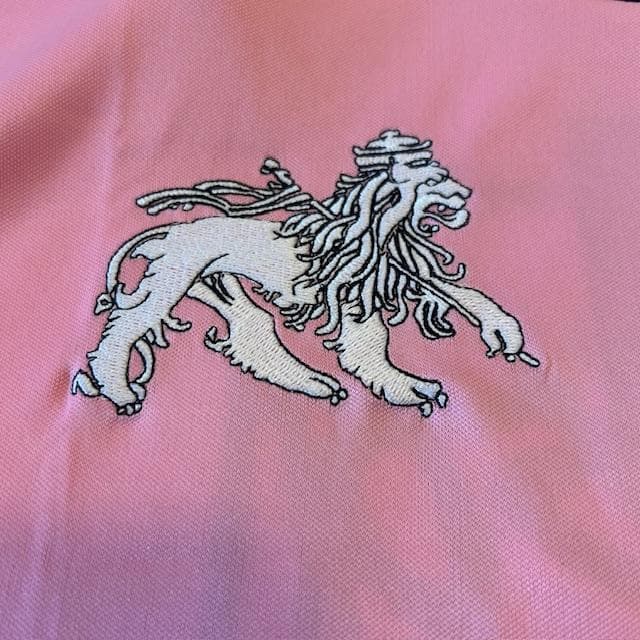 新品未使用stüssy ピンク 刺繍 Football TEE フットボールT