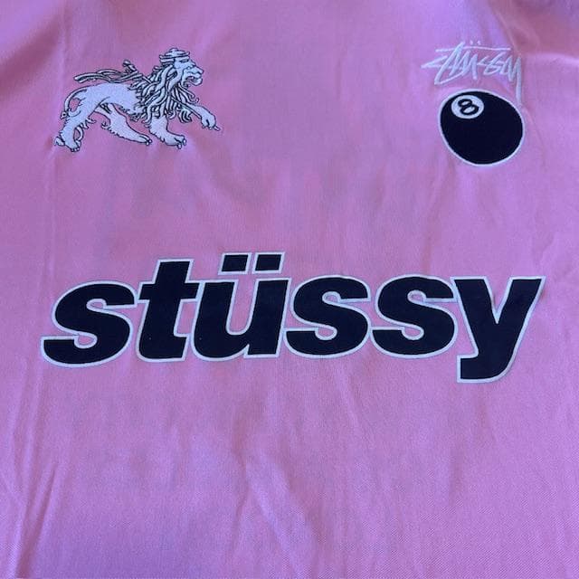 新品未使用stüssy ピンク 刺繍 Football TEE フットボールT