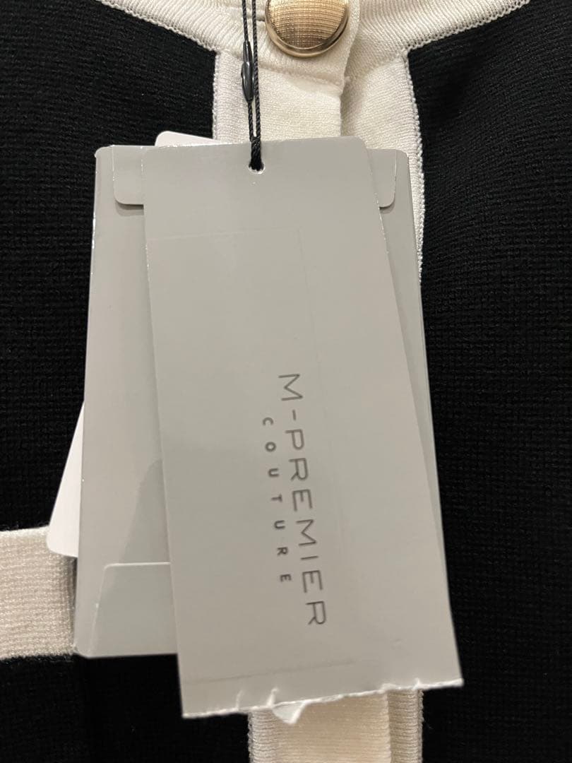 M PREMIER♡未使用新品バイカラー カーディガン トップスsize38