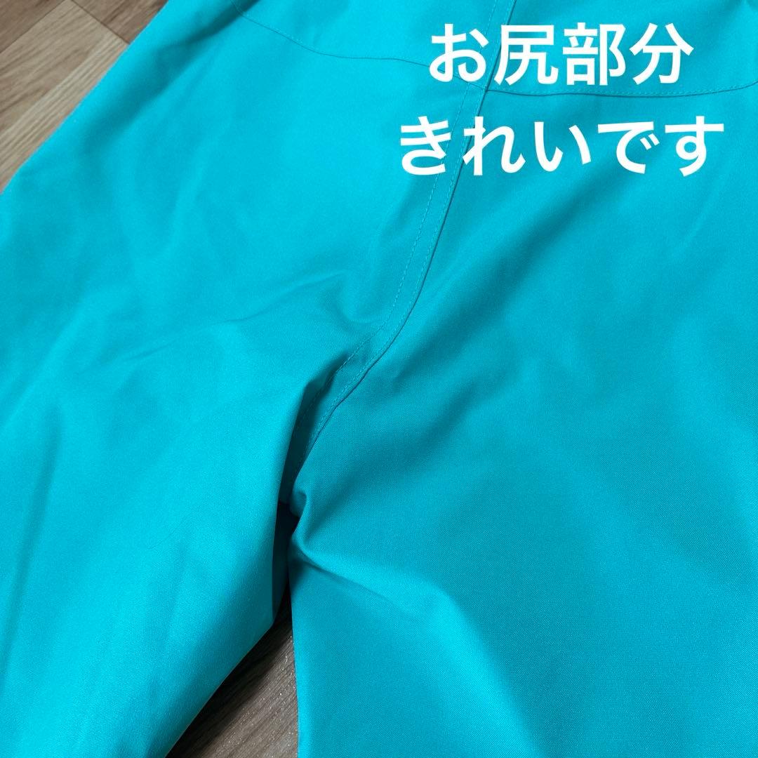 スキーウェア　130 nima ブルー系×ミント　サスペンダー付きパンツ