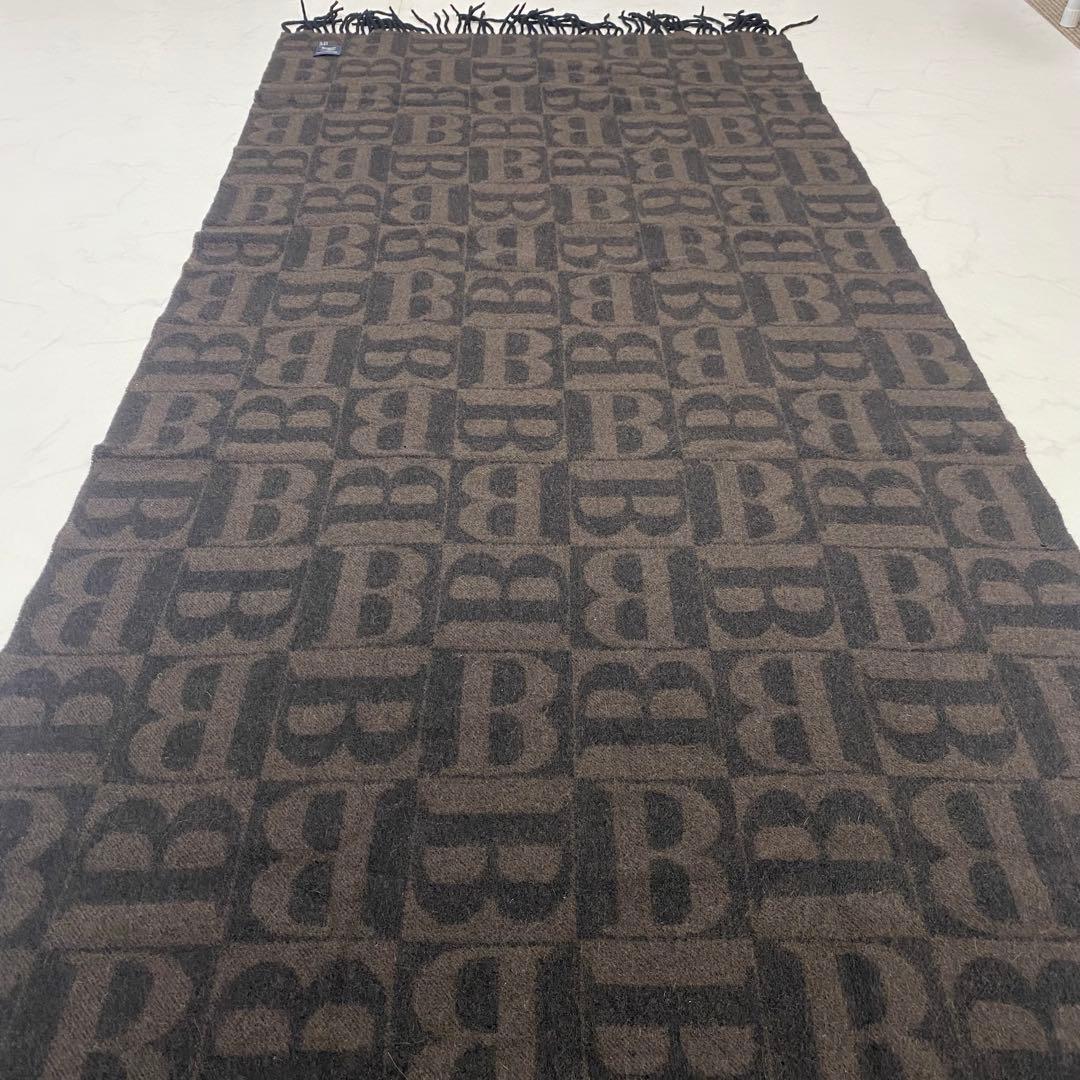 希少★BURBERRYS Bロゴマフラー 大判 カシミヤ アンゴラ混