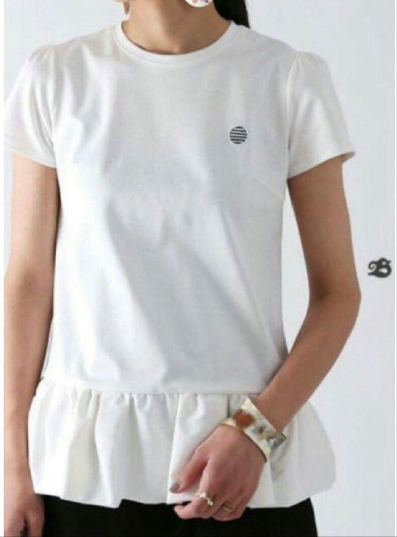 ✨美品✨ボーダーズアットバルコニー 名作HEM TEE ペプラム 38 M