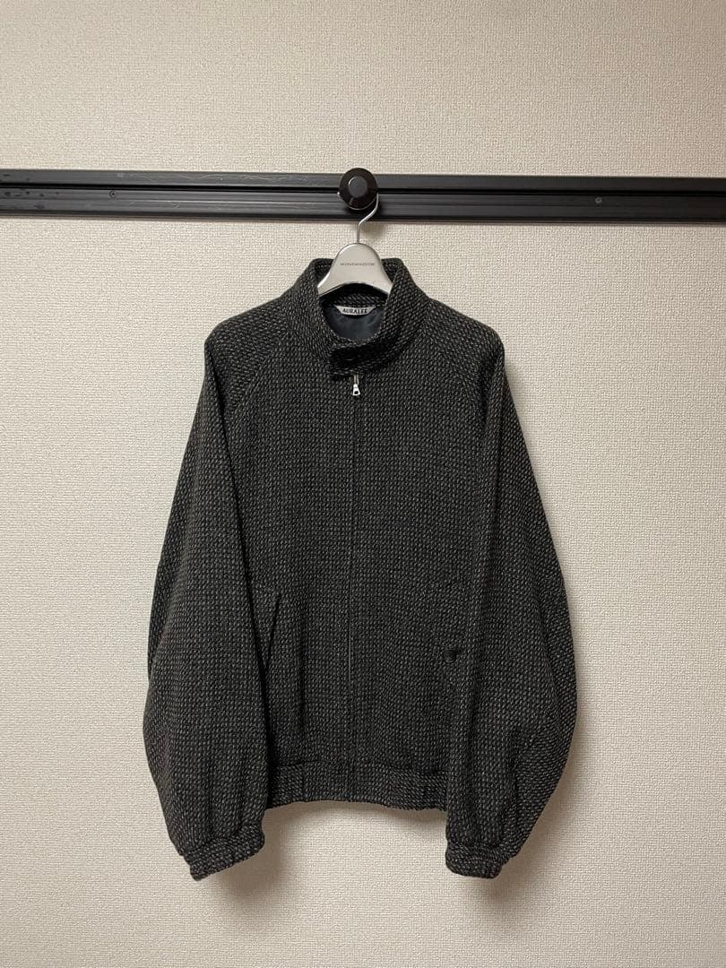 ジャケット・アウター auralee ALPACA WOOL SILKTWEED ZIPBLOUSON