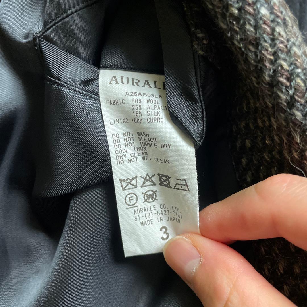 ジャケット・アウター auralee ALPACA WOOL SILKTWEED ZIPBLOUSON
