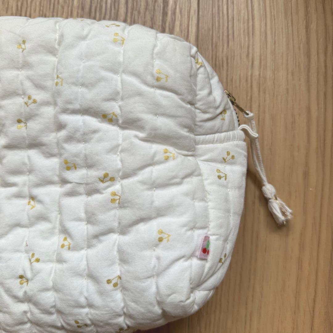 【美品】bonpoint ボンポワン キルト おむつ用 ポーチ